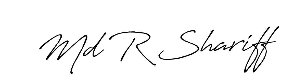 Create a beautiful signature design for name Md R Shariff. With this signature (Antro_Vectra_Bolder) fonts, you can make a handwritten signature for free. Md R Shariff signature style 7 images and pictures png
