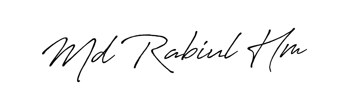 Md Rabiul Hm stylish signature style. Best Handwritten Sign (Antro_Vectra_Bolder) for my name. Handwritten Signature Collection Ideas for my name Md Rabiul Hm. Md Rabiul Hm signature style 7 images and pictures png