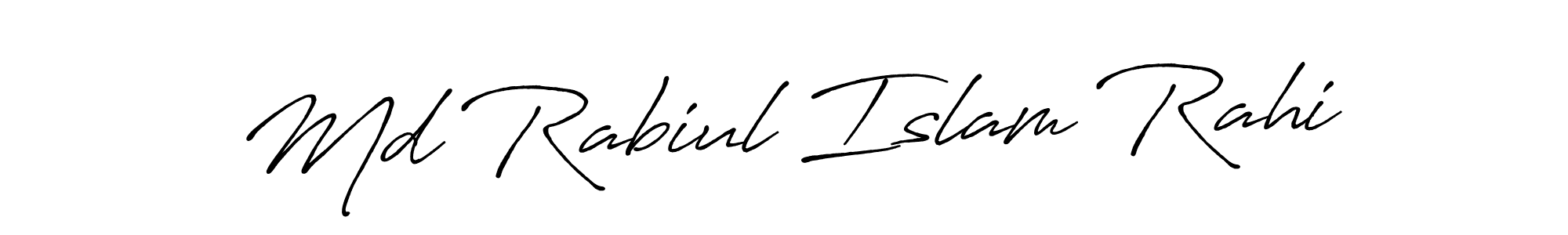 Antro_Vectra_Bolder is a professional signature style that is perfect for those who want to add a touch of class to their signature. It is also a great choice for those who want to make their signature more unique. Get Md Rabiul Islam Rahi name to fancy signature for free. Md Rabiul Islam Rahi signature style 7 images and pictures png