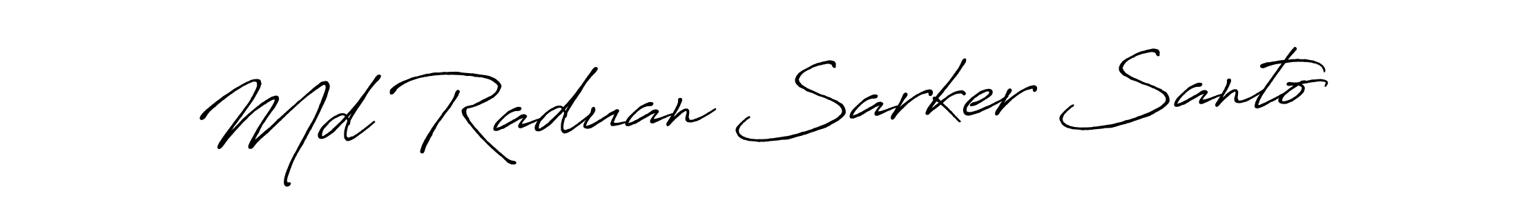 Make a beautiful signature design for name Md Raduan Sarker Santo. Use this online signature maker to create a handwritten signature for free. Md Raduan Sarker Santo signature style 7 images and pictures png