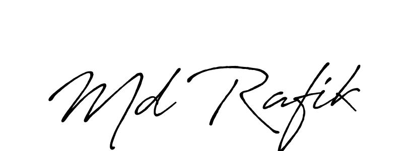 Make a beautiful signature design for name Md Rafik. With this signature (Antro_Vectra_Bolder) style, you can create a handwritten signature for free. Md Rafik signature style 7 images and pictures png