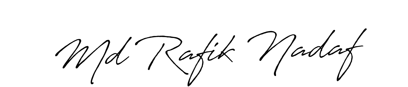 Create a beautiful signature design for name Md Rafik Nadaf. With this signature (Antro_Vectra_Bolder) fonts, you can make a handwritten signature for free. Md Rafik Nadaf signature style 7 images and pictures png