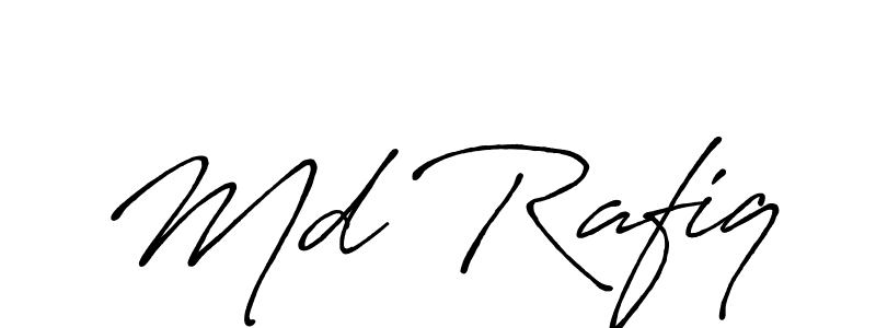 Use a signature maker to create a handwritten signature online. With this signature software, you can design (Antro_Vectra_Bolder) your own signature for name Md Rafiq. Md Rafiq signature style 7 images and pictures png