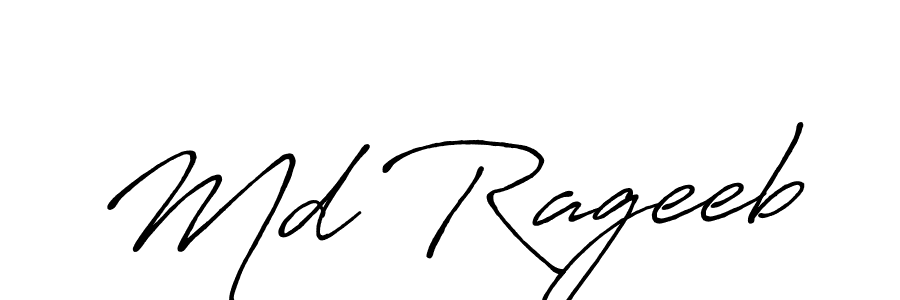 Design your own signature with our free online signature maker. With this signature software, you can create a handwritten (Antro_Vectra_Bolder) signature for name Md Rageeb. Md Rageeb signature style 7 images and pictures png