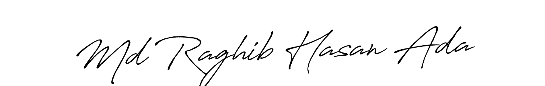 The best way (Antro_Vectra_Bolder) to make a short signature is to pick only two or three words in your name. The name Md Raghib Hasan Ada include a total of six letters. For converting this name. Md Raghib Hasan Ada signature style 7 images and pictures png