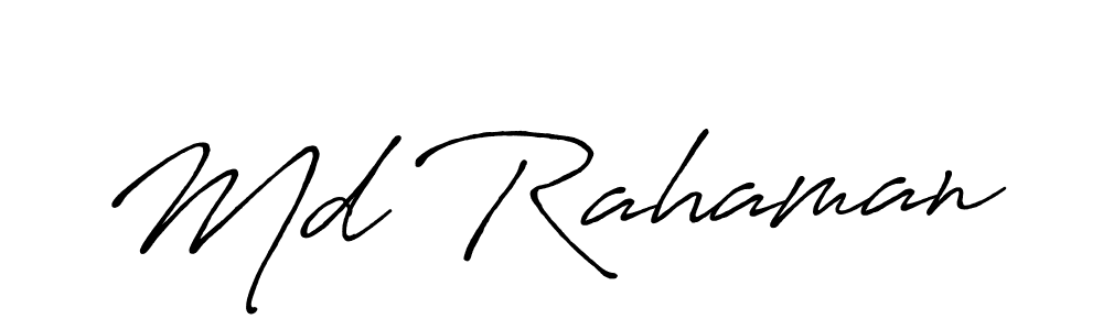 Make a beautiful signature design for name Md Rahaman. With this signature (Antro_Vectra_Bolder) style, you can create a handwritten signature for free. Md Rahaman signature style 7 images and pictures png