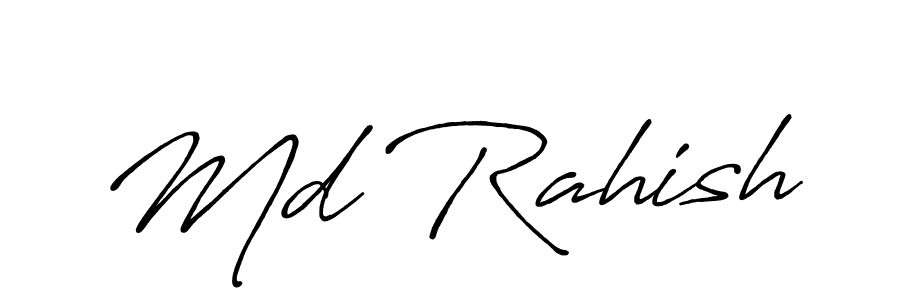 The best way (Antro_Vectra_Bolder) to make a short signature is to pick only two or three words in your name. The name Md Rahish include a total of six letters. For converting this name. Md Rahish signature style 7 images and pictures png