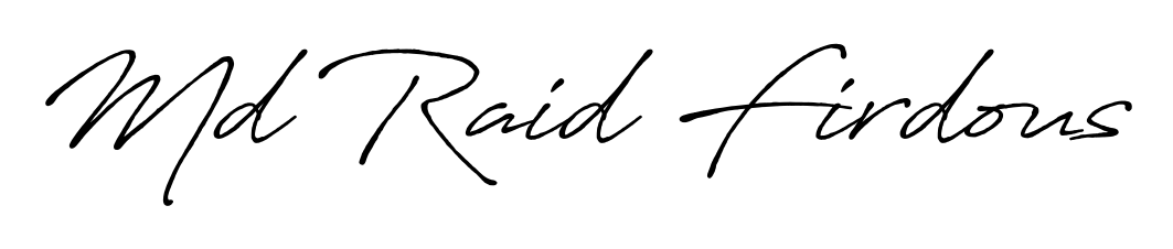Elevate your brand with a stunning Md Raid Firdous eSignature. The Antro_Vectra_Bolder style provides a balanced, flowing aesthetic for everyday signing. Md Raid Firdous signature style 7 images and pictures png