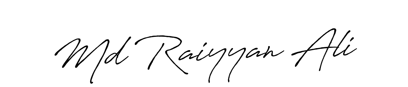 Make a beautiful signature design for name Md Raiyyan Ali. With this signature (Antro_Vectra_Bolder) style, you can create a handwritten signature for free. Md Raiyyan Ali signature style 7 images and pictures png