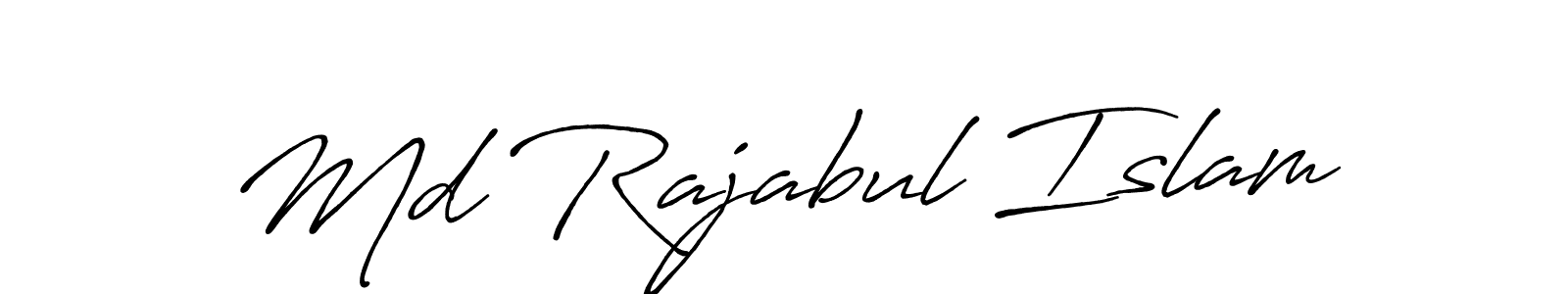 How to make Md Rajabul Islam name signature. Use Antro_Vectra_Bolder style for creating short signs online. This is the latest handwritten sign. Md Rajabul Islam signature style 7 images and pictures png