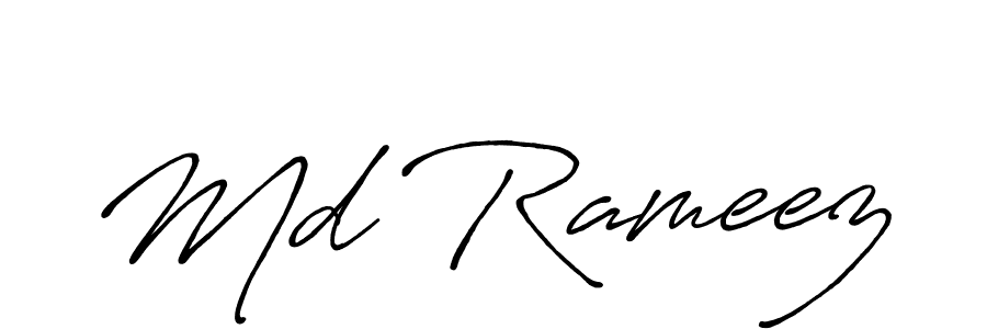 Also we have Md Rameez name is the best signature style. Create professional handwritten signature collection using Antro_Vectra_Bolder autograph style. Md Rameez signature style 7 images and pictures png
