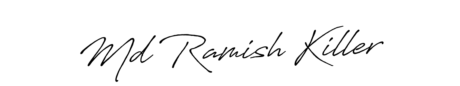 Use a signature maker to create a handwritten signature online. With this signature software, you can design (Antro_Vectra_Bolder) your own signature for name Md Ramish Killer. Md Ramish Killer signature style 7 images and pictures png