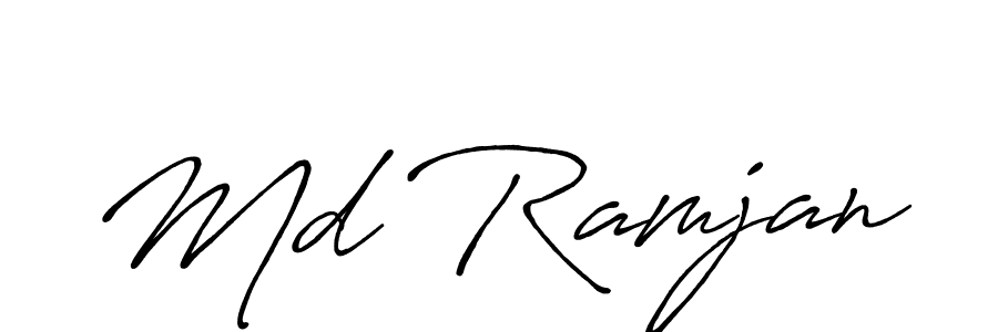 Design your own signature with our free online signature maker. With this signature software, you can create a handwritten (Antro_Vectra_Bolder) signature for name Md Ramjan. Md Ramjan signature style 7 images and pictures png