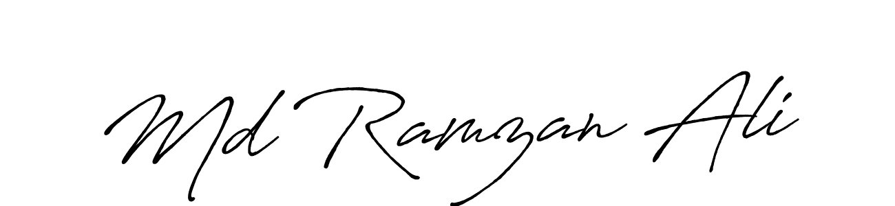 Also we have Md Ramzan Ali name is the best signature style. Create professional handwritten signature collection using Antro_Vectra_Bolder autograph style. Md Ramzan Ali signature style 7 images and pictures png