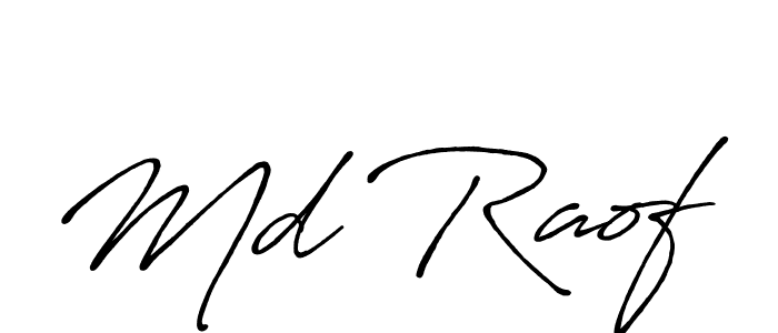 Md Raof stylish signature style. Best Handwritten Sign (Antro_Vectra_Bolder) for my name. Handwritten Signature Collection Ideas for my name Md Raof. Md Raof signature style 7 images and pictures png