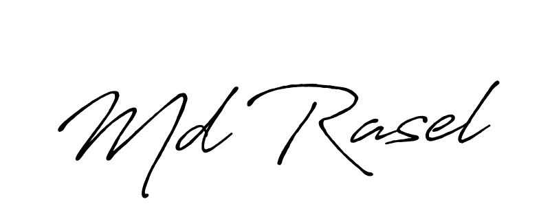 Create a beautiful signature design for name Md Rasel. With this signature (Antro_Vectra_Bolder) fonts, you can make a handwritten signature for free. Md Rasel signature style 7 images and pictures png