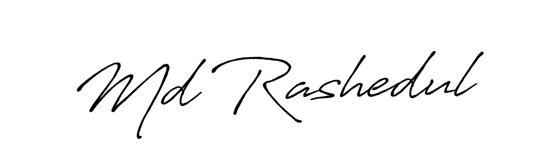 Also we have Md Rashedul name is the best signature style. Create professional handwritten signature collection using Antro_Vectra_Bolder autograph style. Md Rashedul signature style 7 images and pictures png