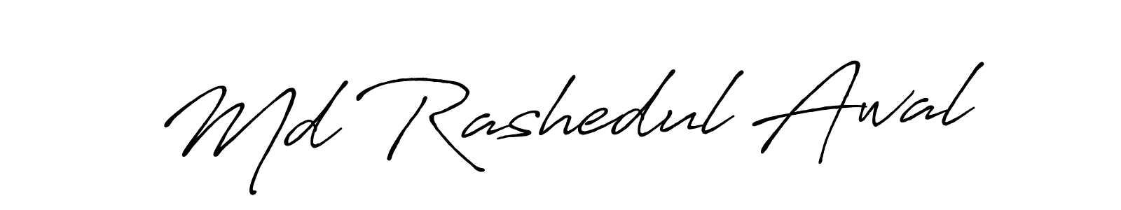 How to make Md Rashedul Awal signature? Antro_Vectra_Bolder is a professional autograph style. Create handwritten signature for Md Rashedul Awal name. Md Rashedul Awal signature style 7 images and pictures png