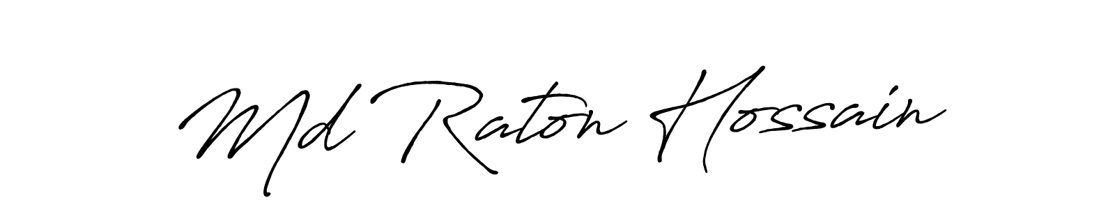Also we have Md Raton Hossain name is the best signature style. Create professional handwritten signature collection using Antro_Vectra_Bolder autograph style. Md Raton Hossain signature style 7 images and pictures png