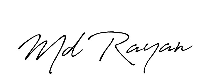 Design your own signature with our free online signature maker. With this signature software, you can create a handwritten (Antro_Vectra_Bolder) signature for name Md Rayan. Md Rayan signature style 7 images and pictures png