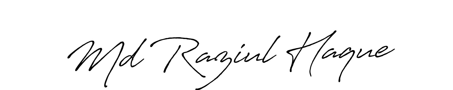 The best way (Antro_Vectra_Bolder) to make a short signature is to pick only two or three words in your name. The name Md Raziul Haque include a total of six letters. For converting this name. Md Raziul Haque signature style 7 images and pictures png