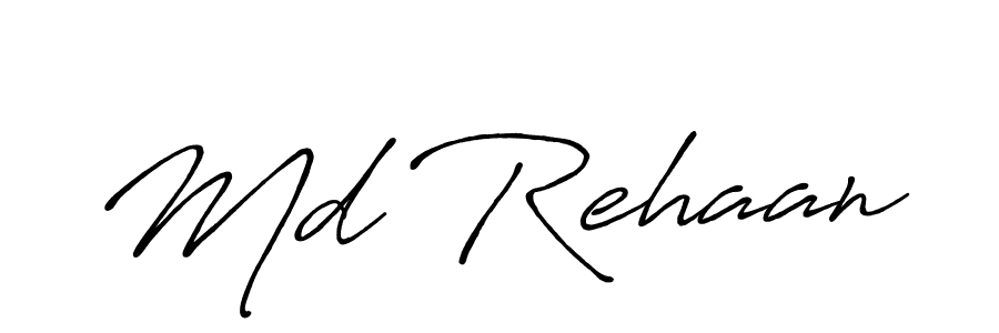 Use a signature maker to create a handwritten signature online. With this signature software, you can design (Antro_Vectra_Bolder) your own signature for name Md Rehaan. Md Rehaan signature style 7 images and pictures png