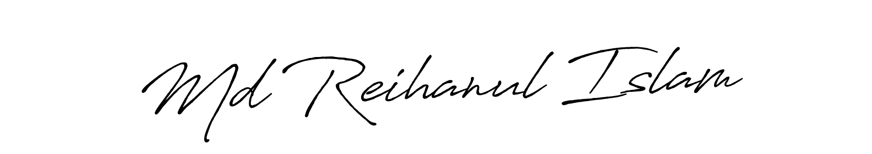 How to make Md Reihanul Islam name signature. Use Antro_Vectra_Bolder style for creating short signs online. This is the latest handwritten sign. Md Reihanul Islam signature style 7 images and pictures png