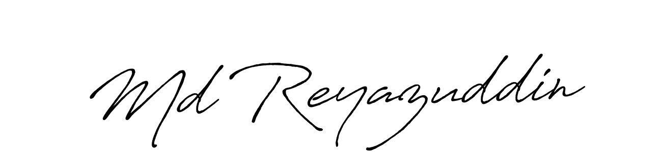 Create a beautiful signature design for name Md Reyazuddin. With this signature (Antro_Vectra_Bolder) fonts, you can make a handwritten signature for free. Md Reyazuddin signature style 7 images and pictures png