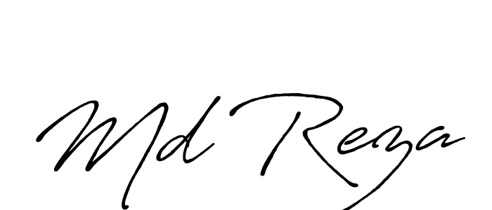 Use a signature maker to create a handwritten signature online. With this signature software, you can design (Antro_Vectra_Bolder) your own signature for name Md Reza. Md Reza signature style 7 images and pictures png