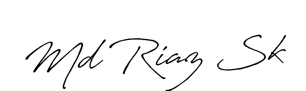 Also You can easily find your signature by using the search form. We will create Md Riaz Sk name handwritten signature images for you free of cost using Antro_Vectra_Bolder sign style. Md Riaz Sk signature style 7 images and pictures png