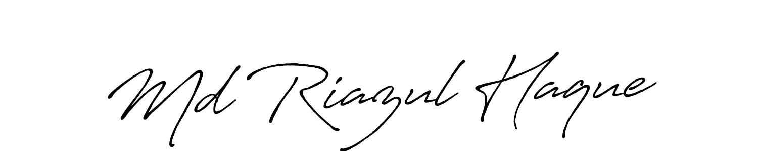 Also we have Md Riazul Haque name is the best signature style. Create professional handwritten signature collection using Antro_Vectra_Bolder autograph style. Md Riazul Haque signature style 7 images and pictures png