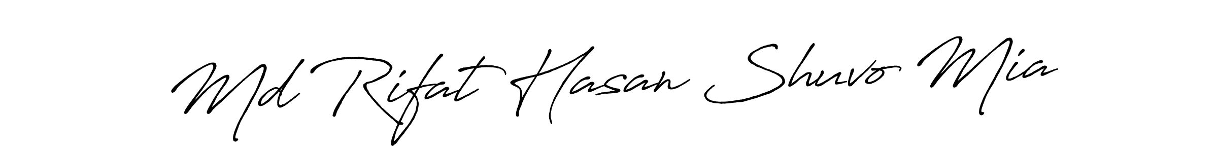 Create a beautiful signature design for name Md Rifat Hasan Shuvo Mia. With this signature (Antro_Vectra_Bolder) fonts, you can make a handwritten signature for free. Md Rifat Hasan Shuvo Mia signature style 7 images and pictures png