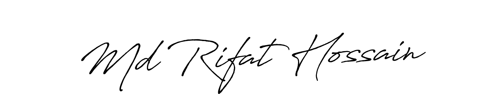 Make a beautiful signature design for name Md Rifat Hossain. With this signature (Antro_Vectra_Bolder) style, you can create a handwritten signature for free. Md Rifat Hossain signature style 7 images and pictures png