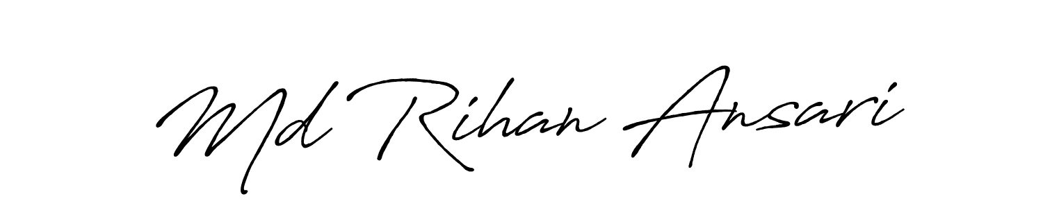How to make Md Rihan Ansari name signature. Use Antro_Vectra_Bolder style for creating short signs online. This is the latest handwritten sign. Md Rihan Ansari signature style 7 images and pictures png