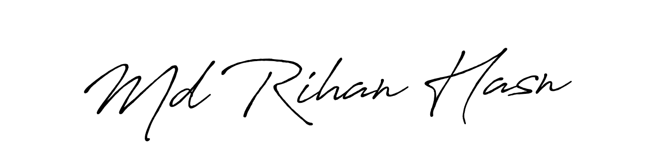 How to make Md Rihan Hasn signature? Antro_Vectra_Bolder is a professional autograph style. Create handwritten signature for Md Rihan Hasn name. Md Rihan Hasn signature style 7 images and pictures png