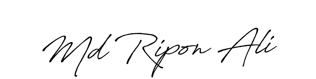 Similarly Antro_Vectra_Bolder is the best handwritten signature design. Signature creator online .You can use it as an online autograph creator for name Md Ripon Ali. Md Ripon Ali signature style 7 images and pictures png