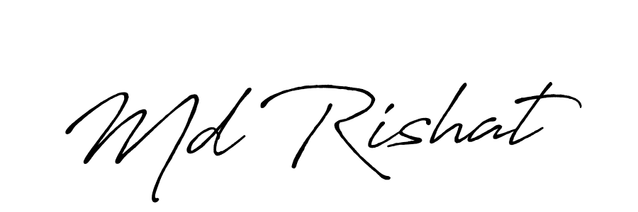 Design your own signature with our free online signature maker. With this signature software, you can create a handwritten (Antro_Vectra_Bolder) signature for name Md Rishat. Md Rishat signature style 7 images and pictures png