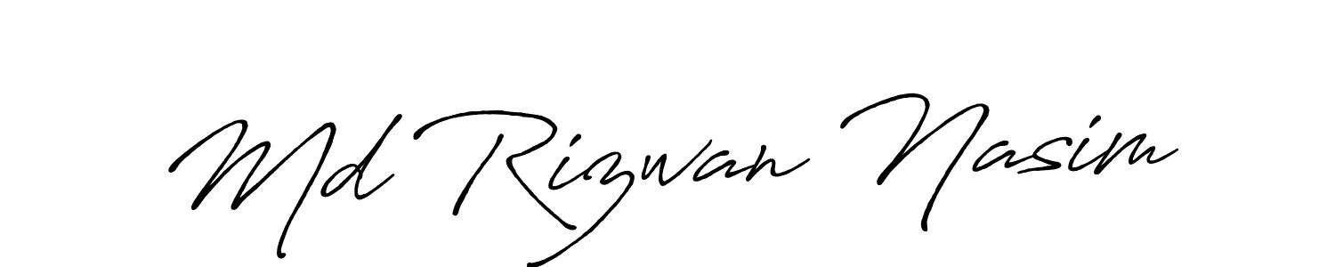 You should practise on your own different ways (Antro_Vectra_Bolder) to write your name (Md Rizwan Nasim) in signature. don't let someone else do it for you. Md Rizwan Nasim signature style 7 images and pictures png