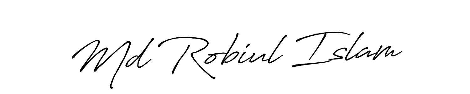 Also we have Md Robiul Islam name is the best signature style. Create professional handwritten signature collection using Antro_Vectra_Bolder autograph style. Md Robiul Islam signature style 7 images and pictures png