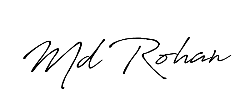 Similarly Antro_Vectra_Bolder is the best handwritten signature design. Signature creator online .You can use it as an online autograph creator for name Md Rohan. Md Rohan signature style 7 images and pictures png