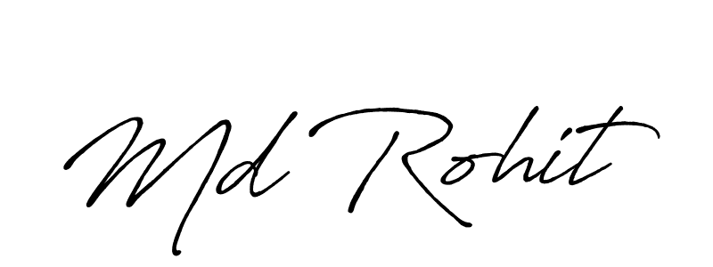 Also You can easily find your signature by using the search form. We will create Md Rohit name handwritten signature images for you free of cost using Antro_Vectra_Bolder sign style. Md Rohit signature style 7 images and pictures png