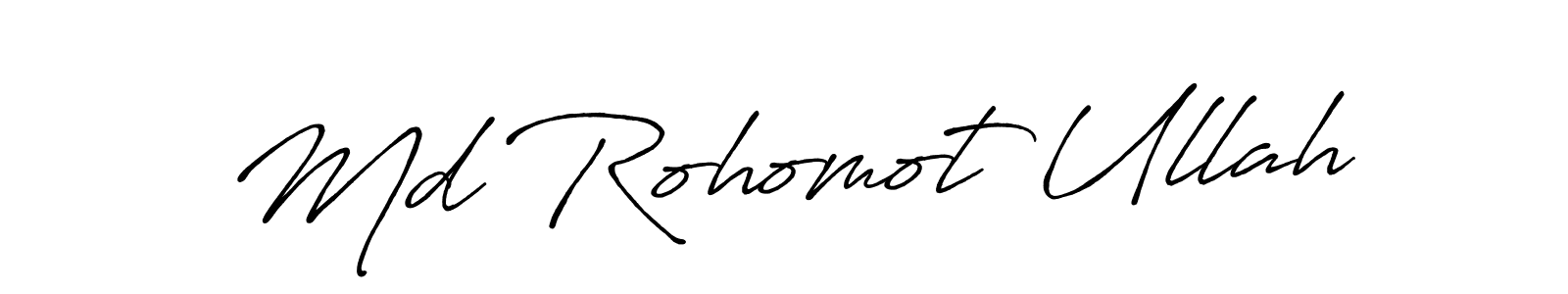 Make a beautiful signature design for name Md Rohomot Ullah. With this signature (Antro_Vectra_Bolder) style, you can create a handwritten signature for free. Md Rohomot Ullah signature style 7 images and pictures png