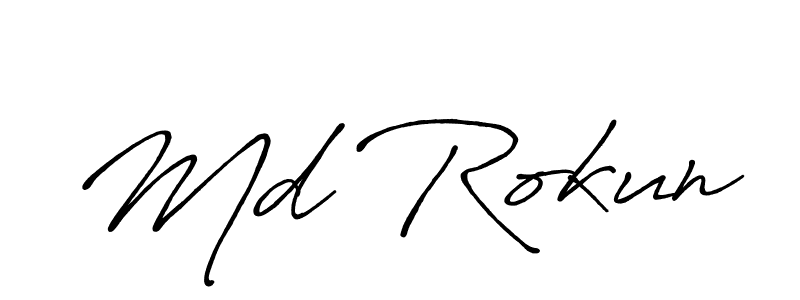 Design your own signature with our free online signature maker. With this signature software, you can create a handwritten (Antro_Vectra_Bolder) signature for name Md Rokun. Md Rokun signature style 7 images and pictures png
