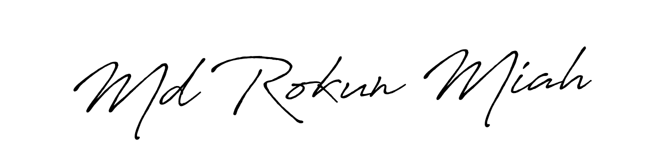 Make a beautiful signature design for name Md Rokun Miah. With this signature (Antro_Vectra_Bolder) style, you can create a handwritten signature for free. Md Rokun Miah signature style 7 images and pictures png