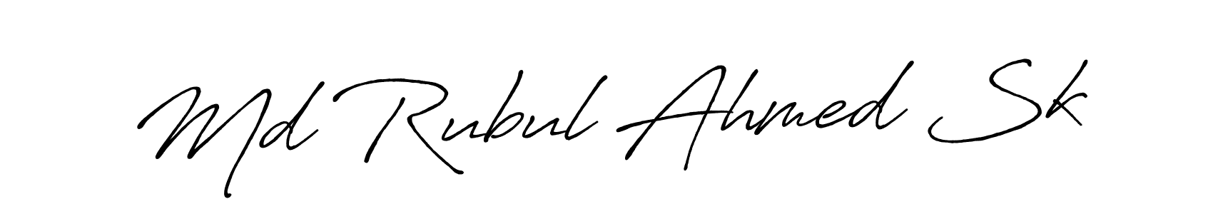 Make a beautiful signature design for name Md Rubul Ahmed Sk. With this signature (Antro_Vectra_Bolder) style, you can create a handwritten signature for free. Md Rubul Ahmed Sk signature style 7 images and pictures png