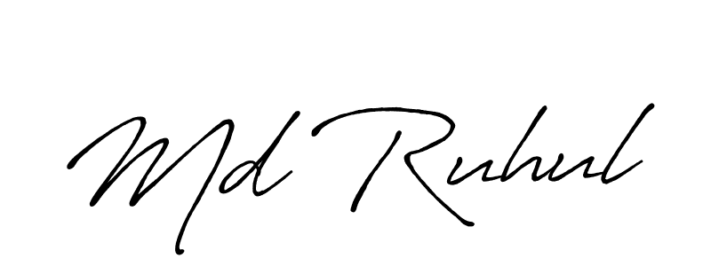 Antro_Vectra_Bolder is a professional signature style that is perfect for those who want to add a touch of class to their signature. It is also a great choice for those who want to make their signature more unique. Get Md Ruhul name to fancy signature for free. Md Ruhul signature style 7 images and pictures png