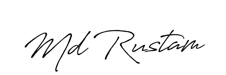 Md Rustam stylish signature style. Best Handwritten Sign (Antro_Vectra_Bolder) for my name. Handwritten Signature Collection Ideas for my name Md Rustam. Md Rustam signature style 7 images and pictures png