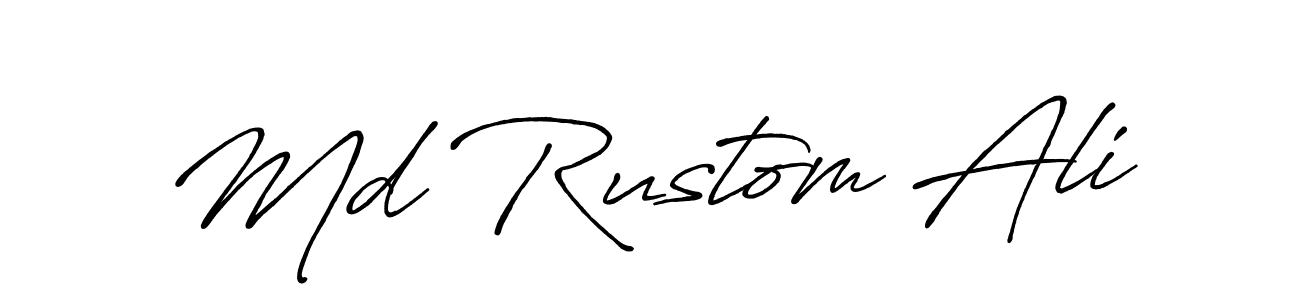 Make a short Md Rustom Ali signature style. Manage your documents anywhere anytime using Antro_Vectra_Bolder. Create and add eSignatures, submit forms, share and send files easily. Md Rustom Ali signature style 7 images and pictures png