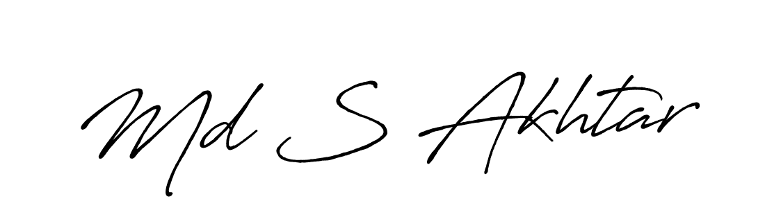 Also we have Md S Akhtar name is the best signature style. Create professional handwritten signature collection using Antro_Vectra_Bolder autograph style. Md S Akhtar signature style 7 images and pictures png
