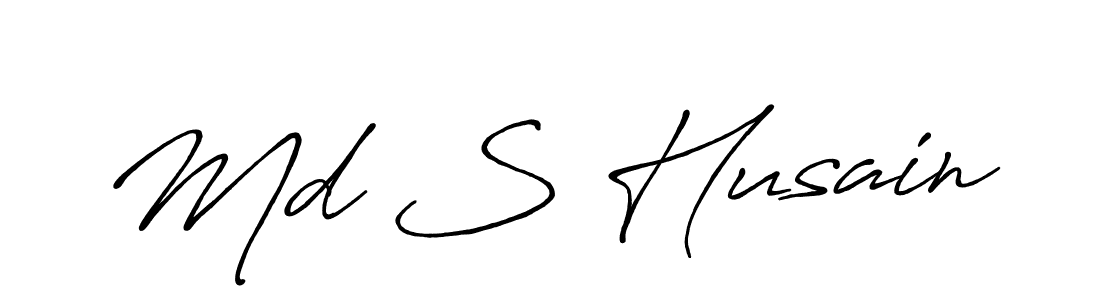 Md S Husain stylish signature style. Best Handwritten Sign (Antro_Vectra_Bolder) for my name. Handwritten Signature Collection Ideas for my name Md S Husain. Md S Husain signature style 7 images and pictures png